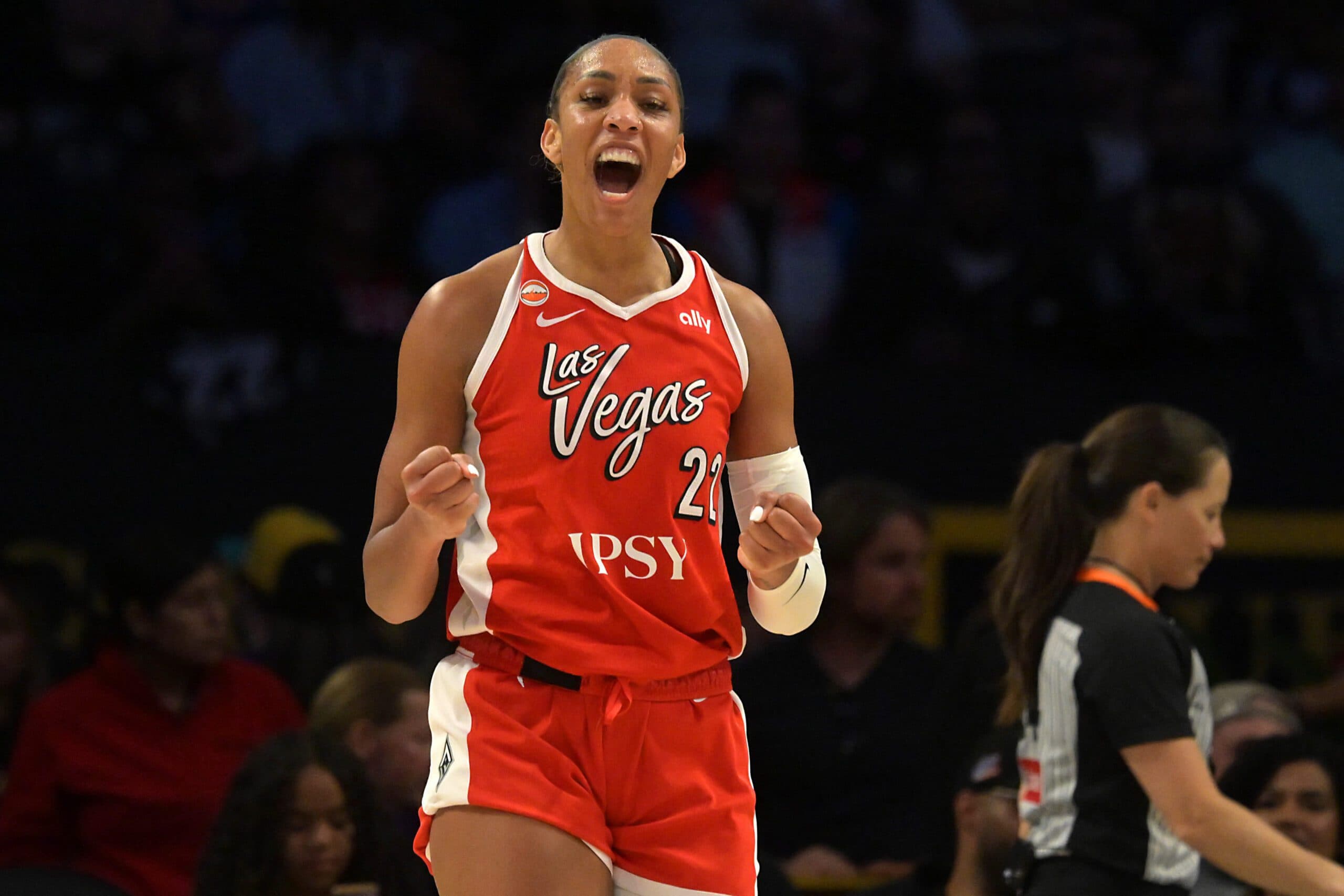 A’ja Wilson Drops 32 to Lift Aces Over Wings