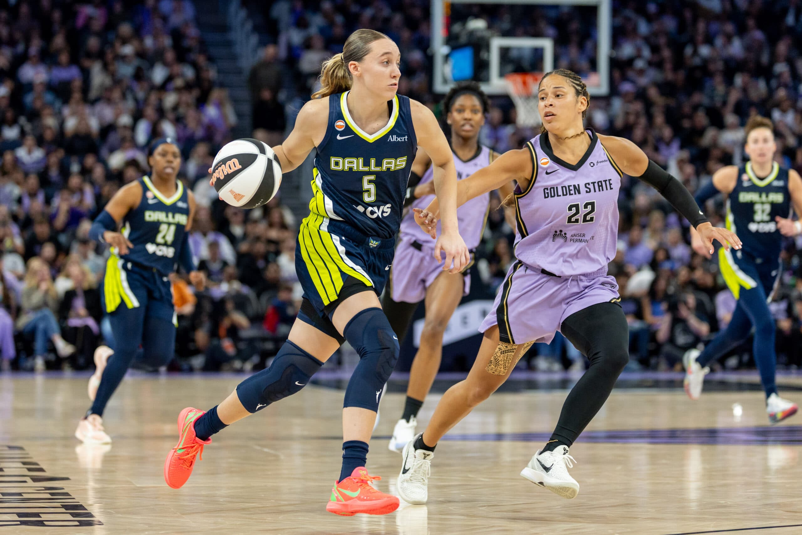 Golden State Stifles Paige Bueckers in Commissioner’s Cup Win Over Dallas