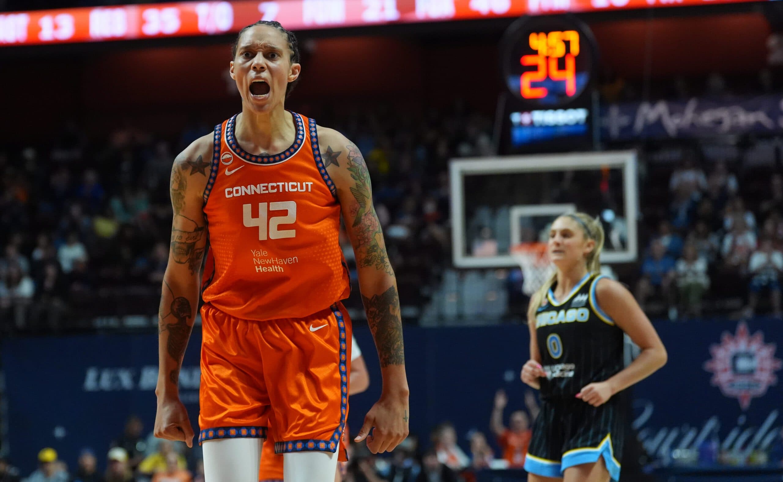 Brittney Griner Breaks WNBA All-Time Blocks Record in Sky vs Sun Win