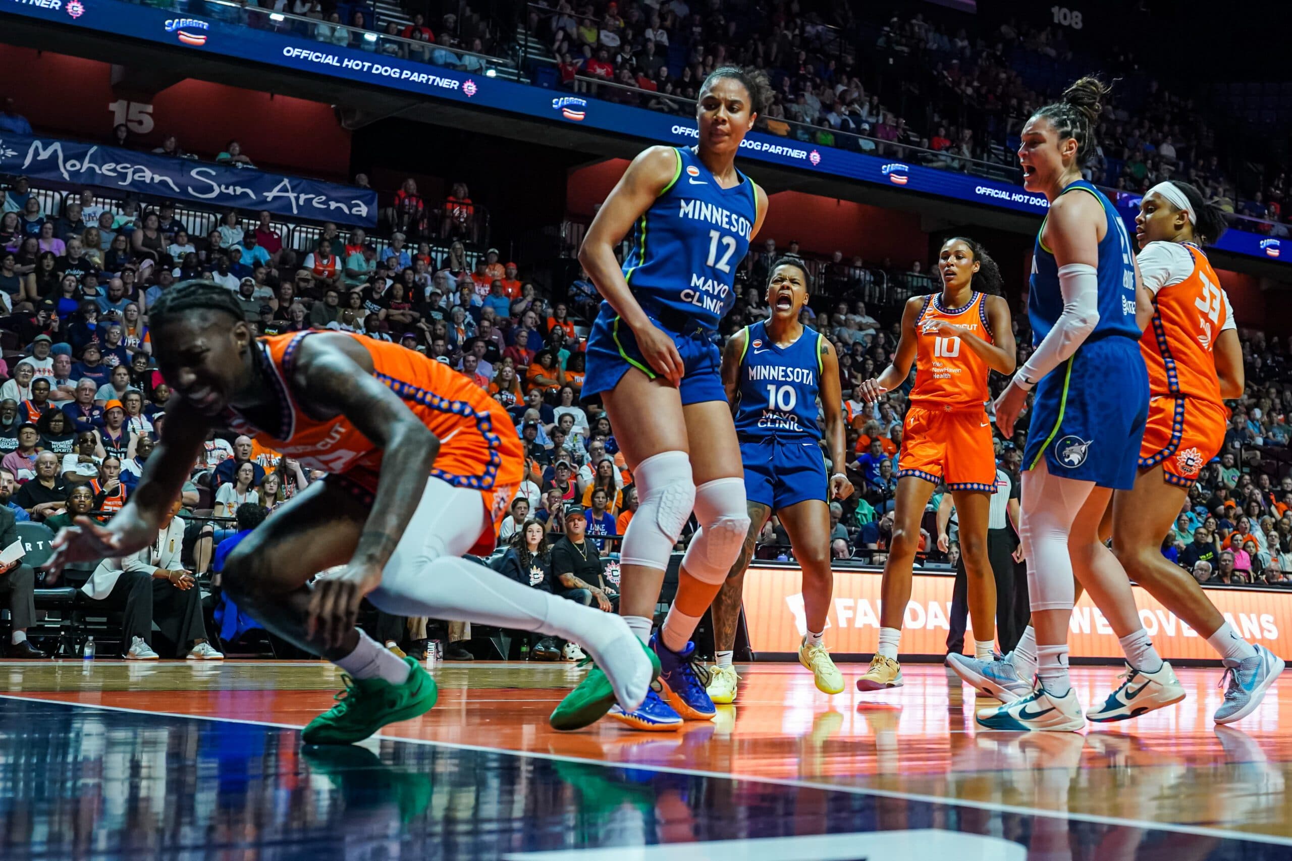 Connecticut Sun Guard Saniya Rivers Wheeled Off Court After Ankle Injury